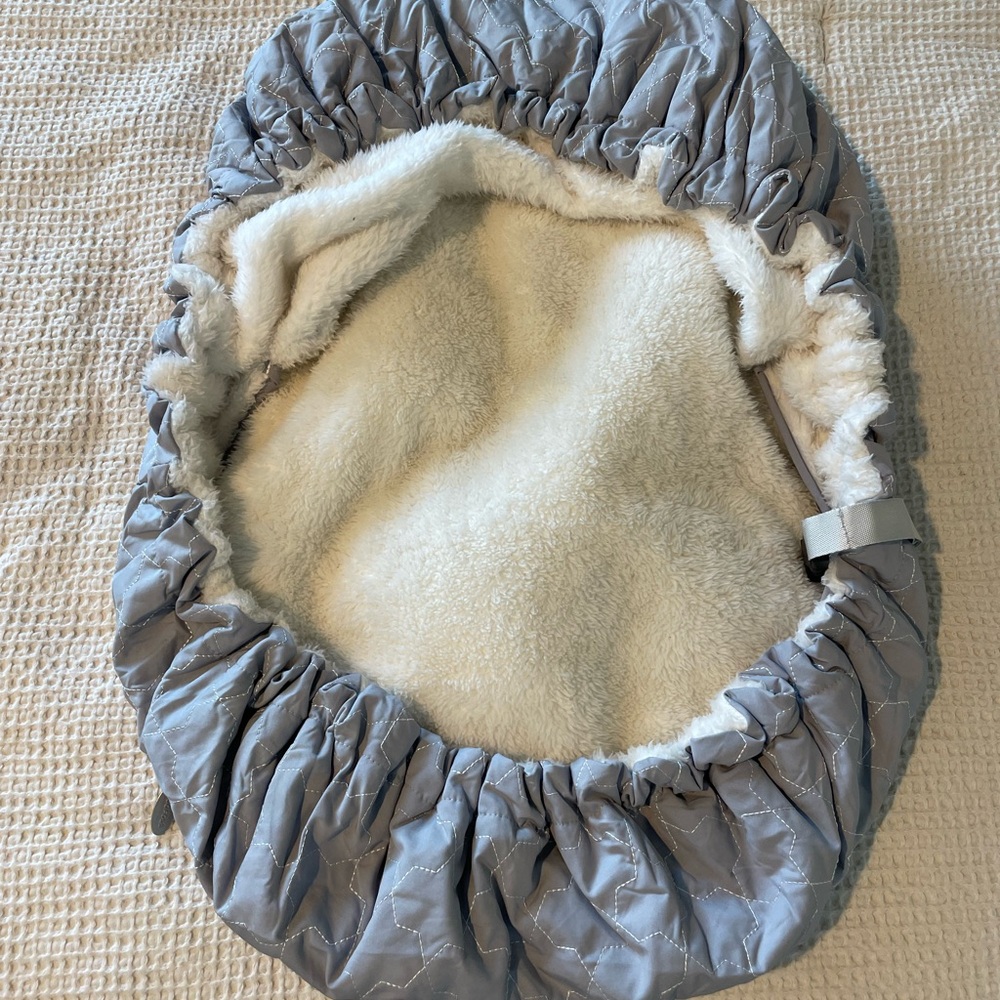 Gray Quilted Carseat Cover
